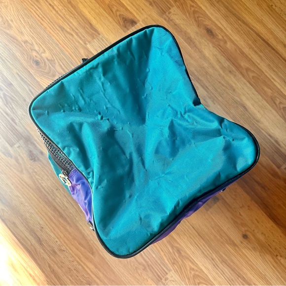 Women’s Men’s Vintage 90’s Teal Purple Spaulding Gym Bag Duffle Travel Luggage * - Picture 6 of 9